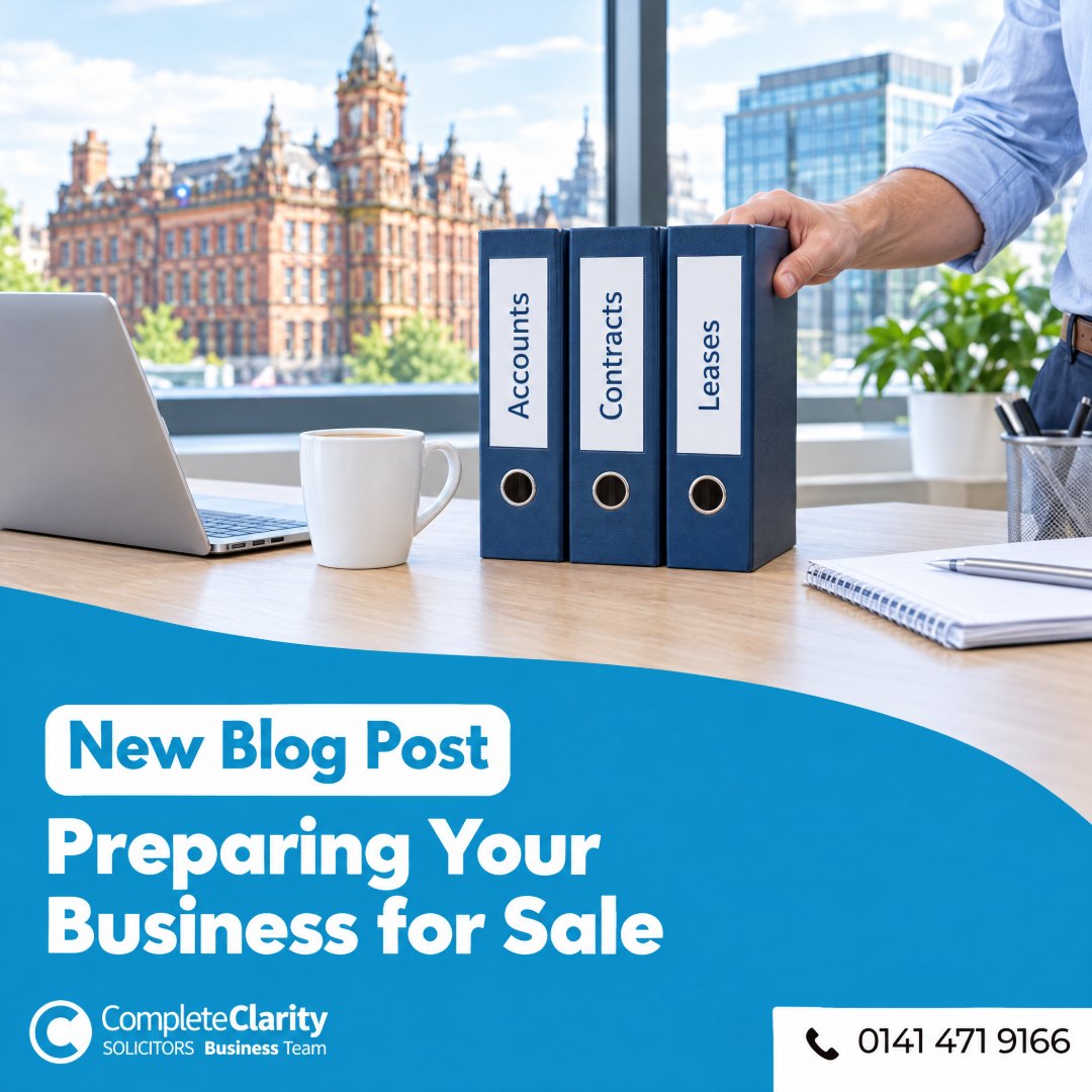 prepare business for sale scotland,selling a business scotland,business sale checklist